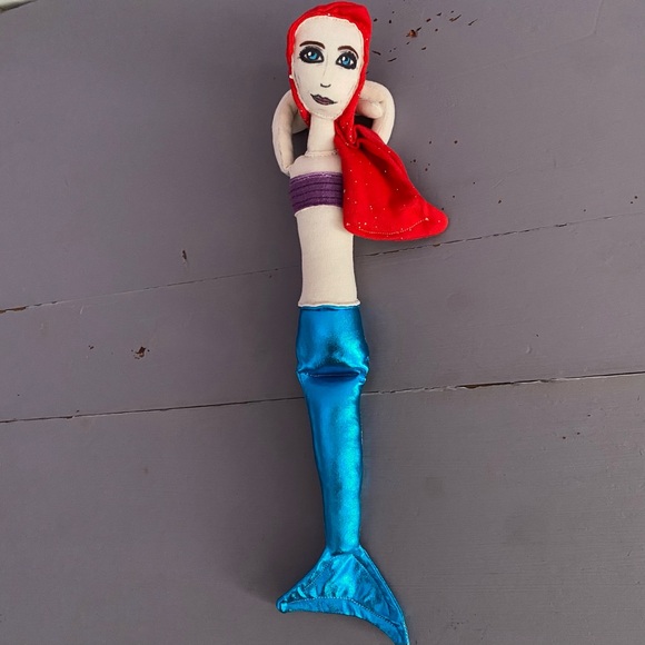 🧜‍♀️ARIEL🧜‍♀️ 13” PLUSH Little MERMAID Custom HANDMADE Collectible - Picture 7 of 17
